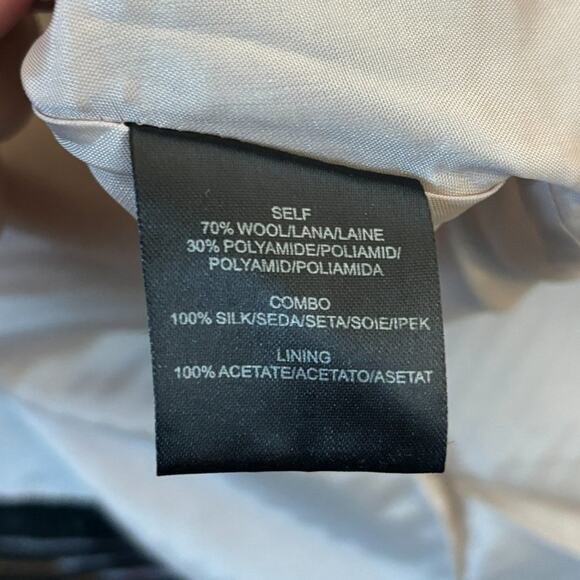 TIBI Textured Stripe Wool Blend Circle Skirt in Black SZ 2 - Picture 8 of 10